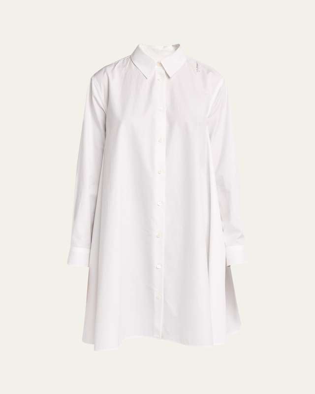Poplin Mini Shirt Dress
